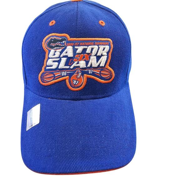 Vtg Florida Gators Strapback Hat Cap 2006-07 Gator Slam 3X National Champions - Picture 1 of 10